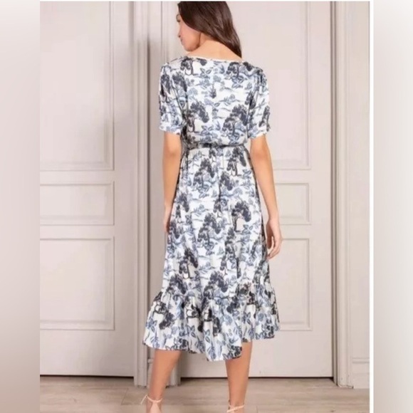 Senlis Rolling Hills Lucia Scoop Neck Midi Dress SIZE XS - Picture 3 of 12